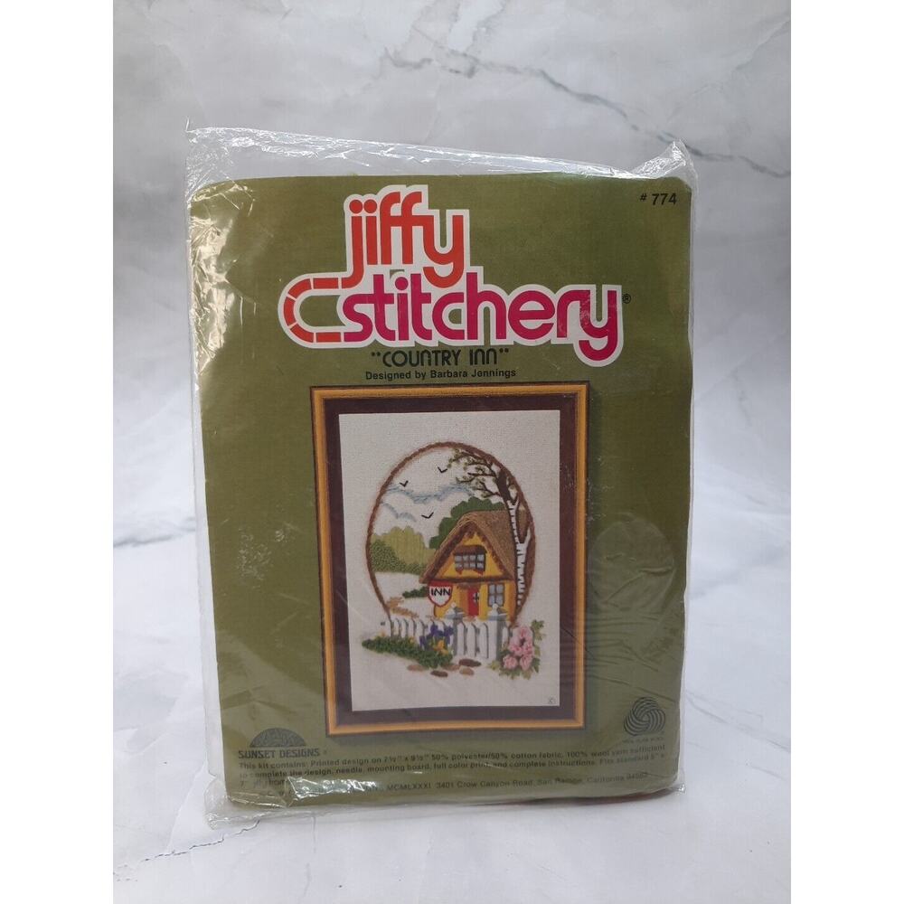 Vintage Sunset Designs Jiffy Stitchery Embroidery Kit Country Inn 774 5x7